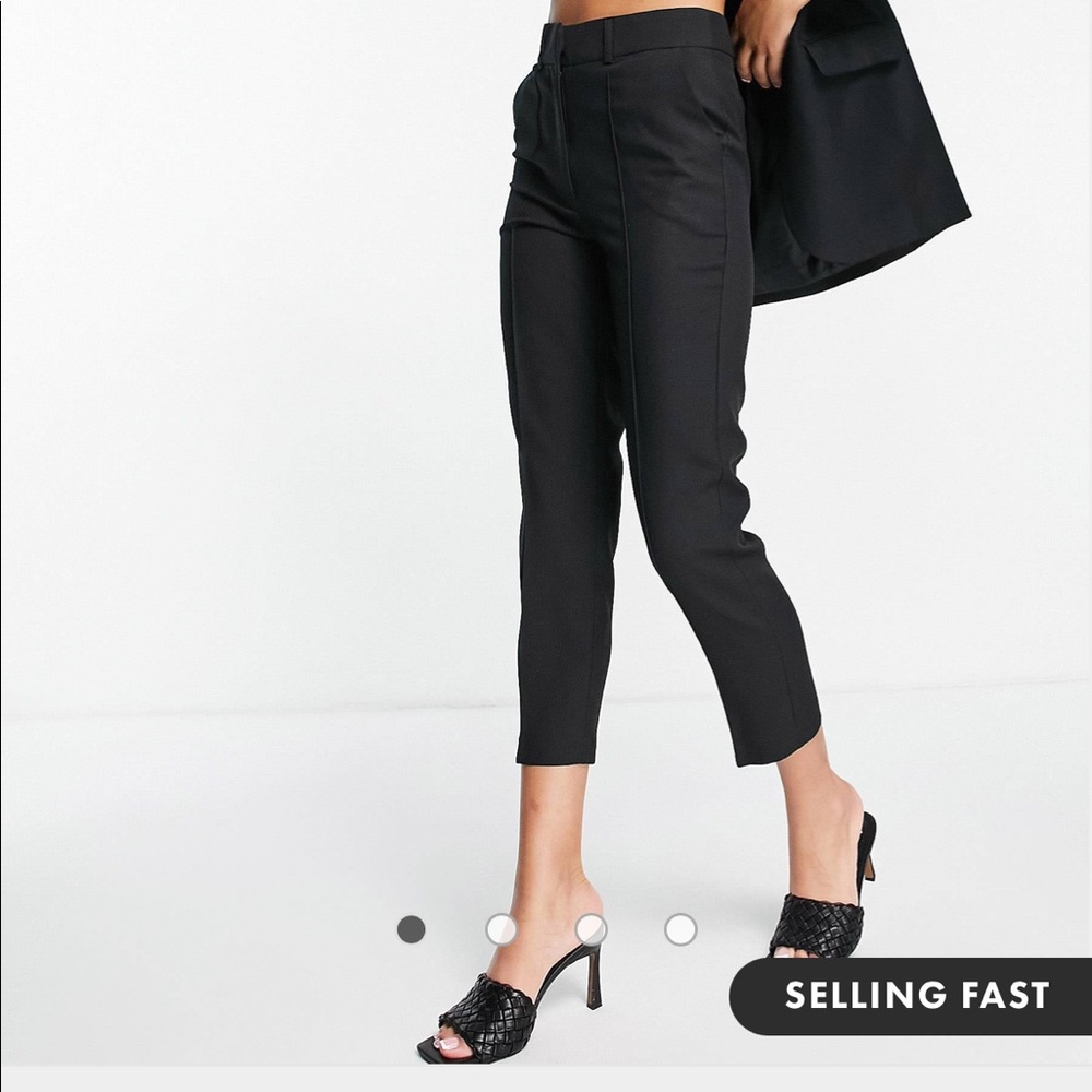 NWT ASOS DESIGN tailored smart mix & match cigarette suit pants in black
